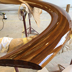 Super Yacht Wooden Railing Varnishing #1