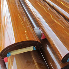 Super Yacht Wooden Railing Varnishing #1