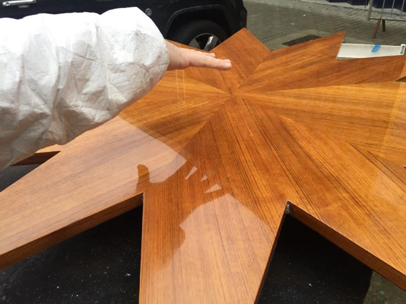 Varnishing Superyacht Woodwork