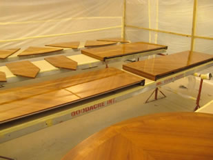 Super Yacht Expanding Table Varnishing #19