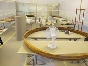 Super Yacht Expanding Table Varnishing #21